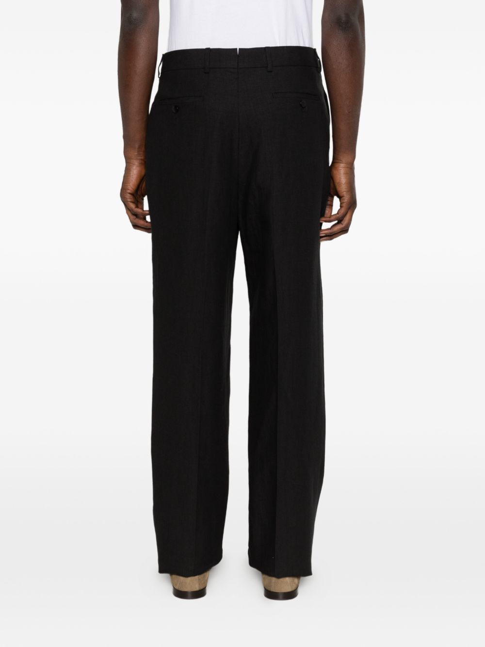 Pantaloni plissé  in nero Caruso - uomo 