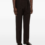 Pantaloni plissé  in marrone Caruso - uomo 