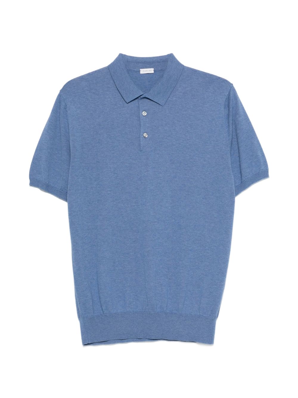 Polo a maniche corte in blu Caruso - uomo 