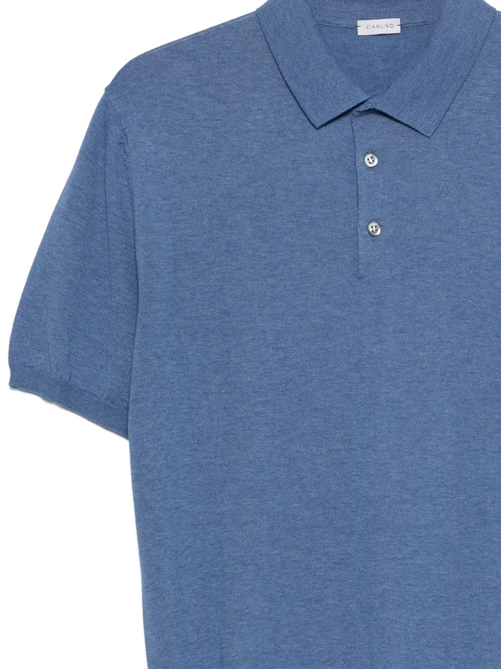 Polo a maniche corte in blu Caruso - uomo 