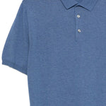Polo a maniche corte in blu Caruso - uomo 