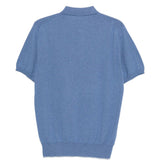 Polo a maniche corte in blu Caruso - uomo 
