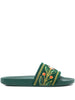 Slippers with Casablanca green embroidery - men's
