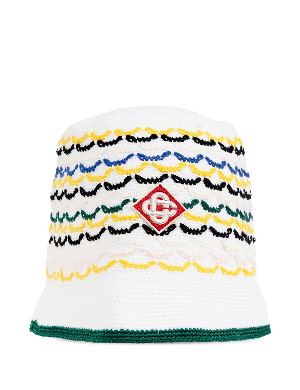 Cappello bucket in maglia in bianco Casablanca - uomo 