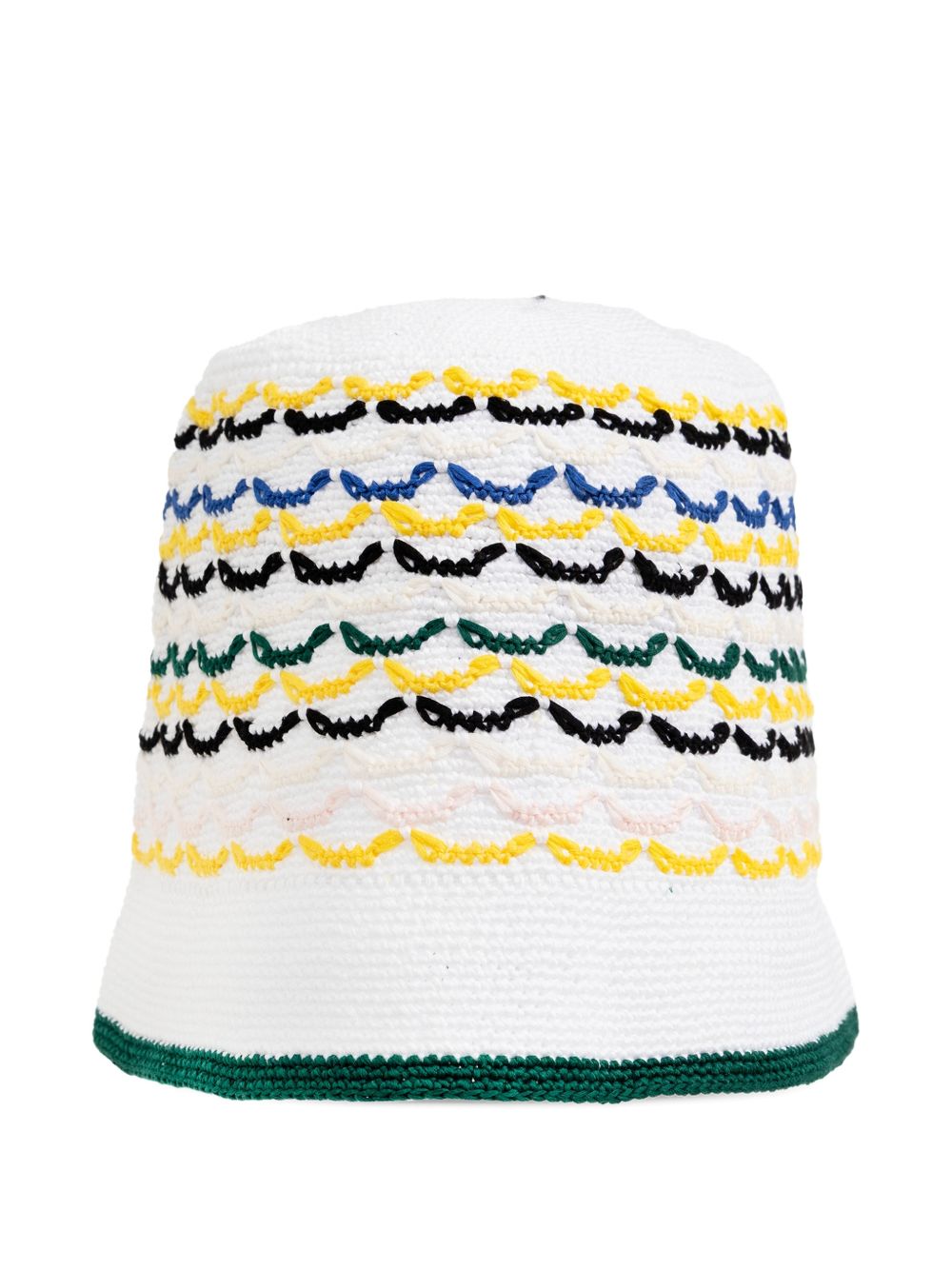 Cappello bucket in maglia in bianco Casablanca - uomo 
