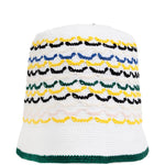 Cappello bucket in maglia in bianco Casablanca - uomo 