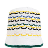 Cappello bucket in maglia in bianco Casablanca - uomo 