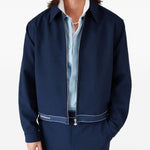 Giacca-camicia con logo in blu Casablanca - uomo 
