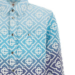 Giacca-camicia con monogramma in celeste e grigio Casablanca - uomo 