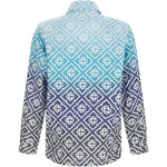 Giacca-camicia con monogramma in celeste e grigio Casablanca - uomo 