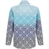 Giacca-camicia con monogramma in celeste e grigio Casablanca - uomo 