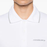 Polo con logo ricamato in bianco Casablanca - uomo 