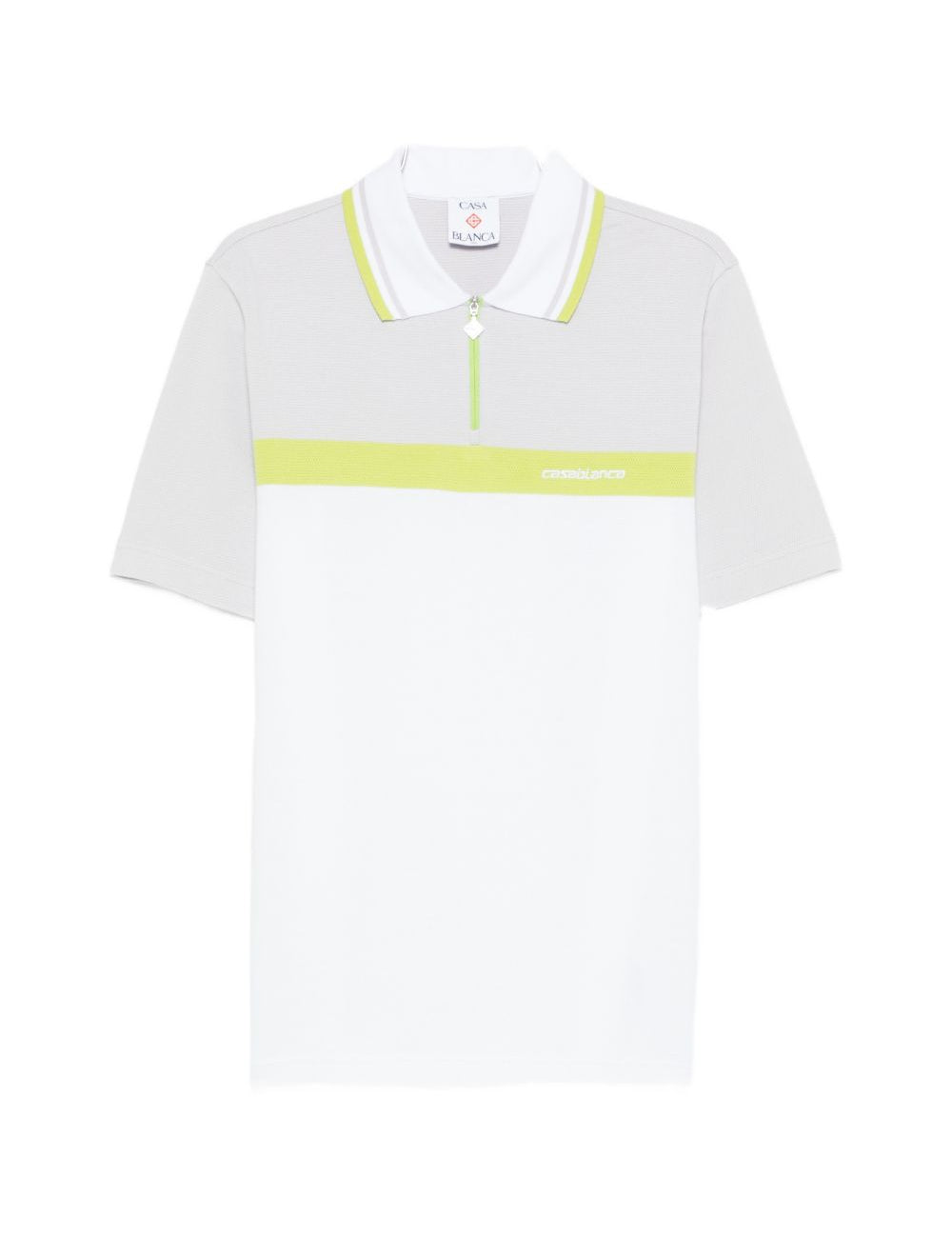 Polo con zip in bianco Casablanca - uomo 