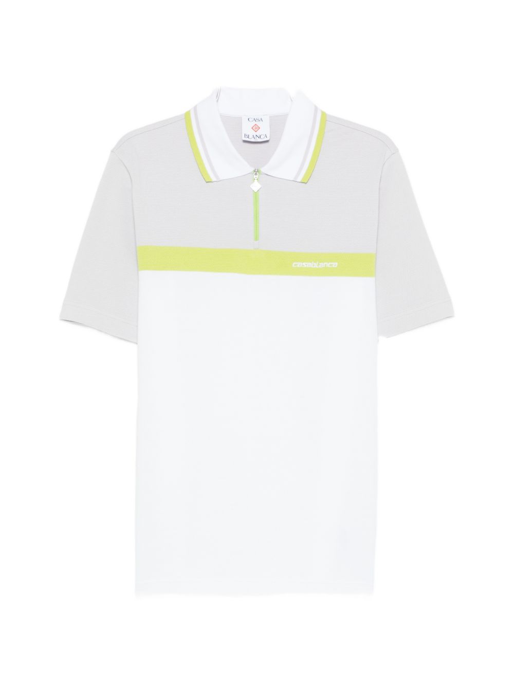 Polo con zip in bianco Casablanca - uomo 