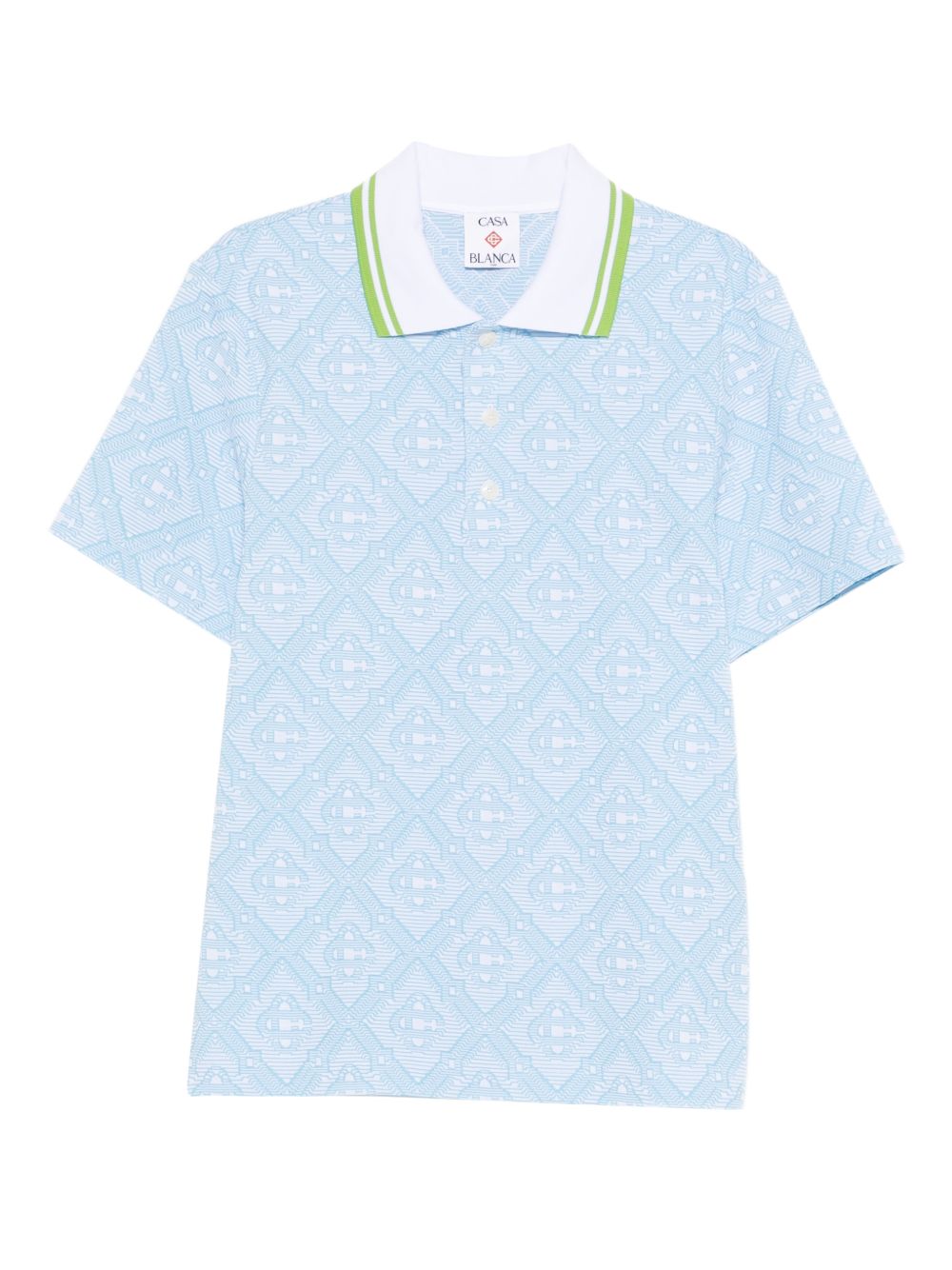Polo con motivo logo in azzurro Casablanca - uomo 