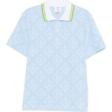Polo con motivo logo in azzurro Casablanca - uomo 