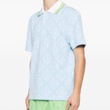 Polo con motivo logo in azzurro Casablanca - uomo 