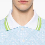 Polo con motivo logo in azzurro Casablanca - uomo 