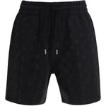 Pantaloncini con monogramma di cristallo in nero Casablanca - uomo 
