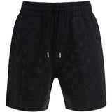 Pantaloncini con monogramma di cristallo in nero Casablanca - uomo 