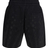 Pantaloncini con monogramma di cristallo in nero Casablanca - uomo 