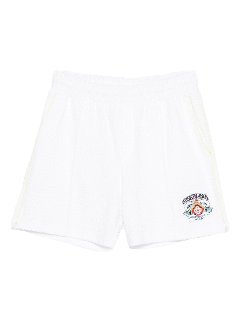 Shorts con monogramma in bianco Casablanca - uomo 