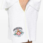 Shorts con monogramma in bianco Casablanca - uomo 
