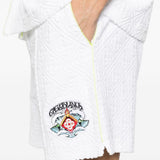 Shorts con monogramma in bianco Casablanca - uomo 