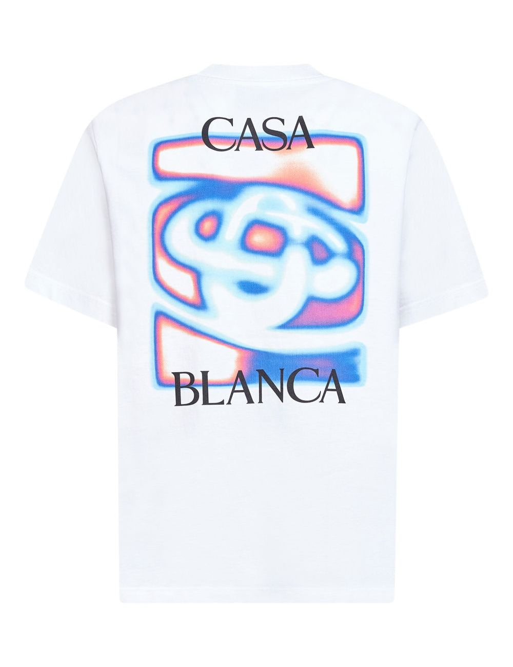 T-shirt girocollo con logo in bianco Casablanca - uomo 