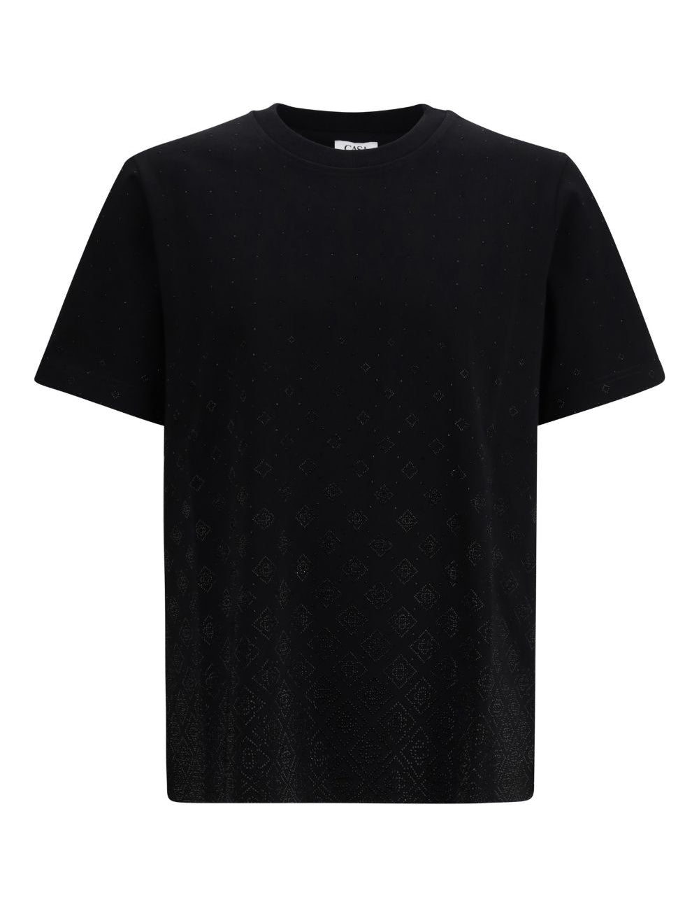 T-shirt con monogramma in nero Casablanca - uomo 