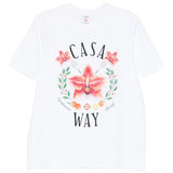 T-shirt classica con grafica orchidea in nero Casablanca - uomo 
