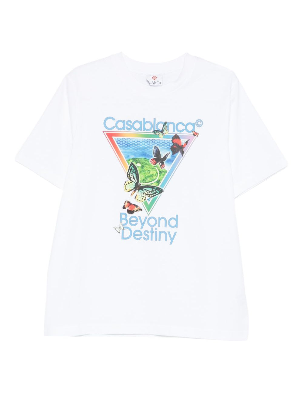 T-shirt a maniche corte con stampa grafica in bainco Casablanca - uomo 