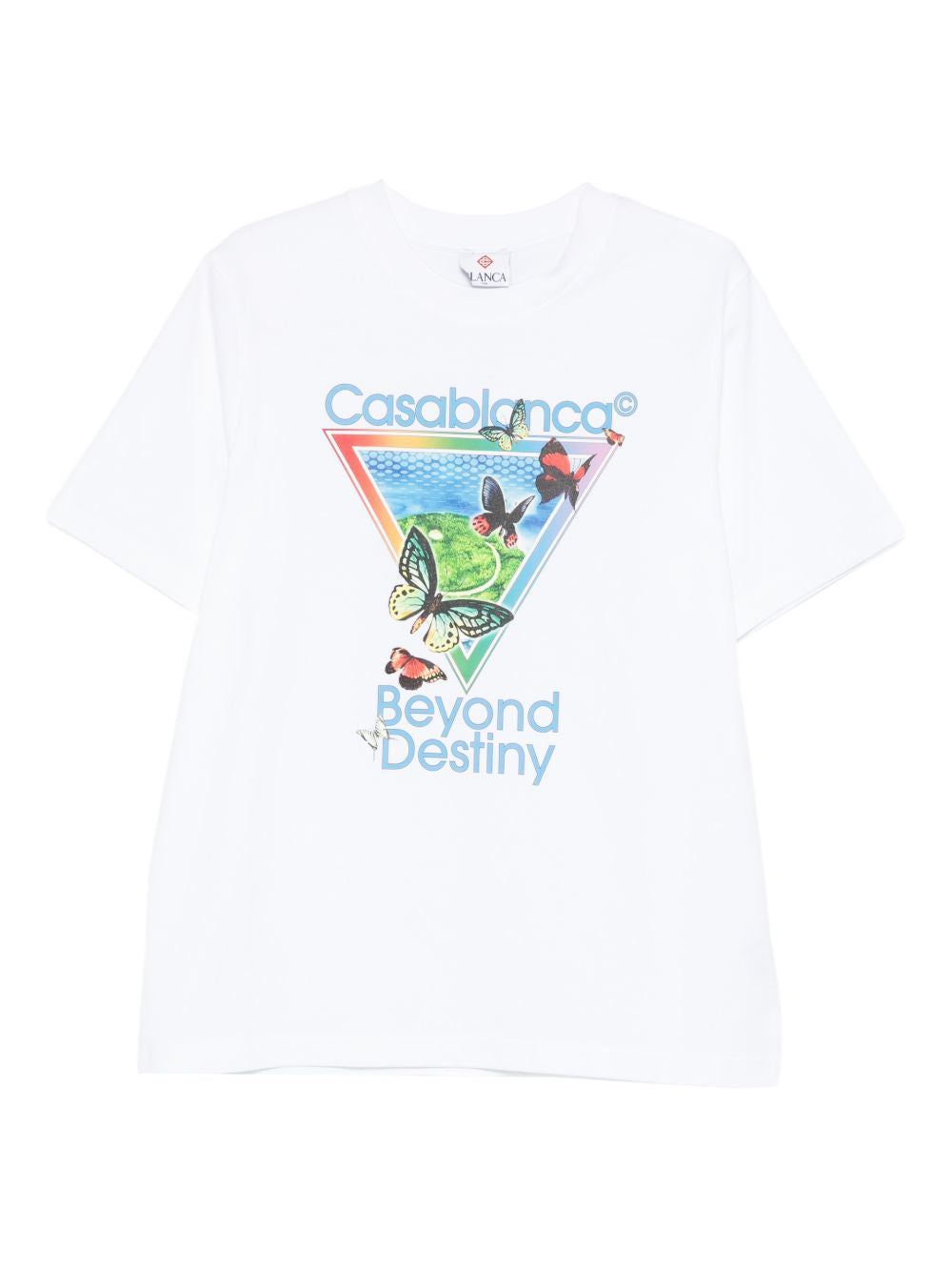 T-shirt a maniche corte con stampa grafica in bainco Casablanca - uomo 