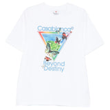 T-shirt a maniche corte con stampa grafica in bainco Casablanca - uomo 