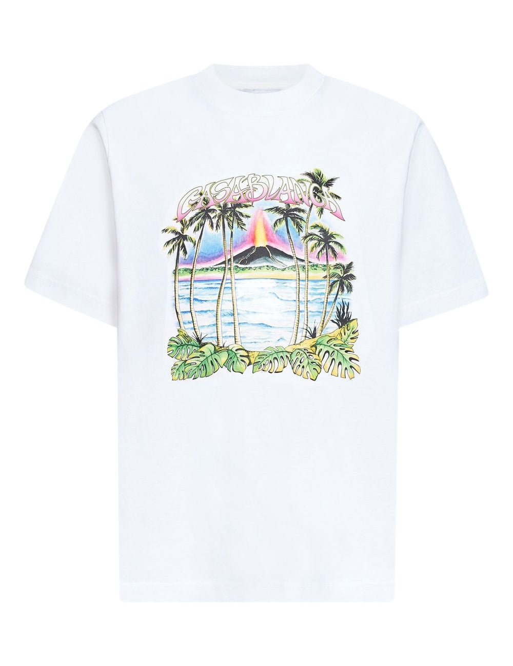 T-shirt con stampa in bianco Casablanca - uomo 