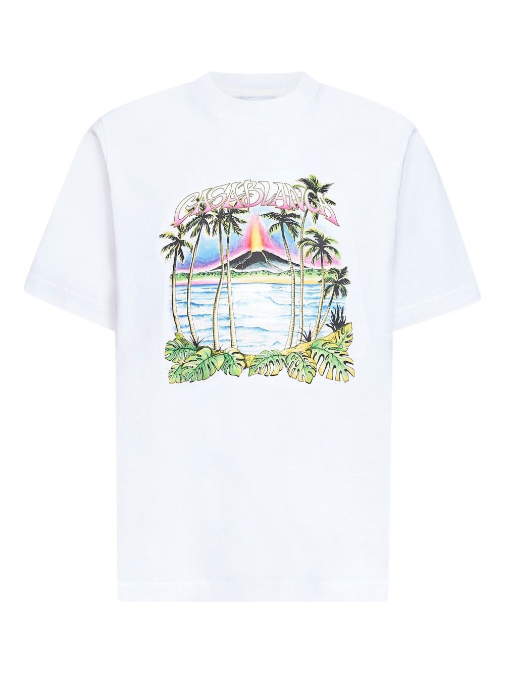 T-shirt con stampa in bianco Casablanca - uomo 