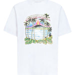 T-shirt con stampa in bianco Casablanca - uomo 