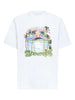 T-shirt con stampa in bianco Casablanca - uomo