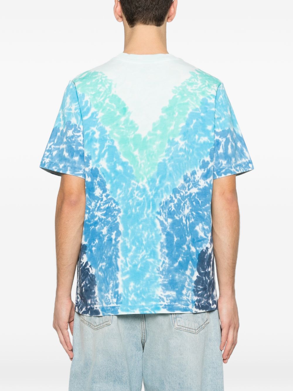T-shirt con stampa in blu Casablanca - uomo 