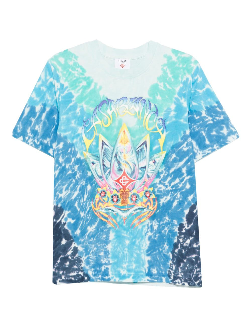 T-shirt con stampa in blu Casablanca - uomo 