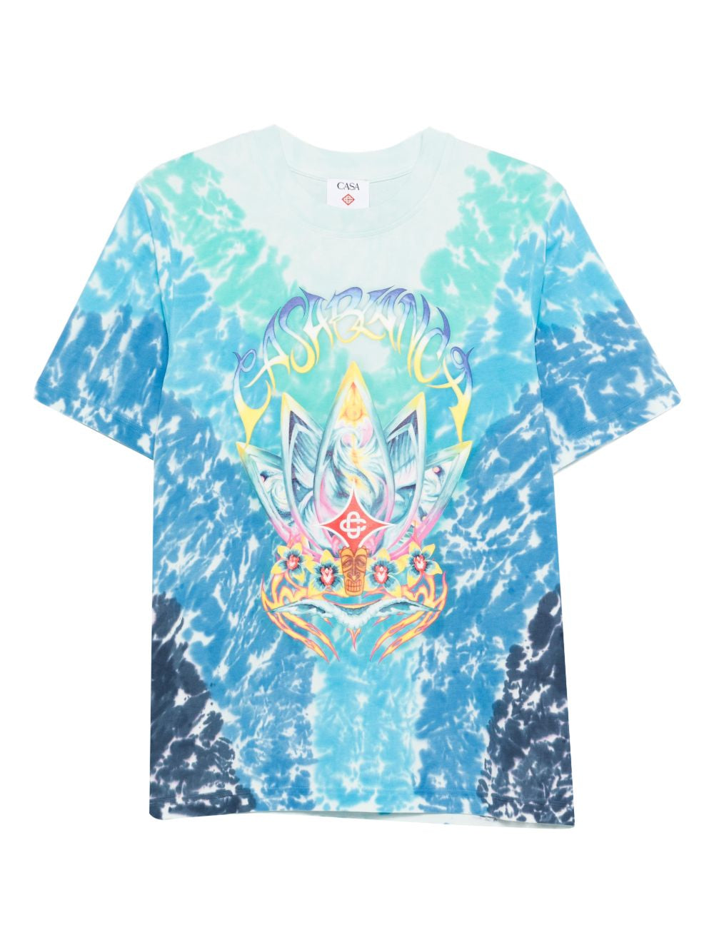T-shirt con stampa in blu Casablanca - uomo 