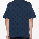 T-shirt con logo in blu Casablanca - uomo 