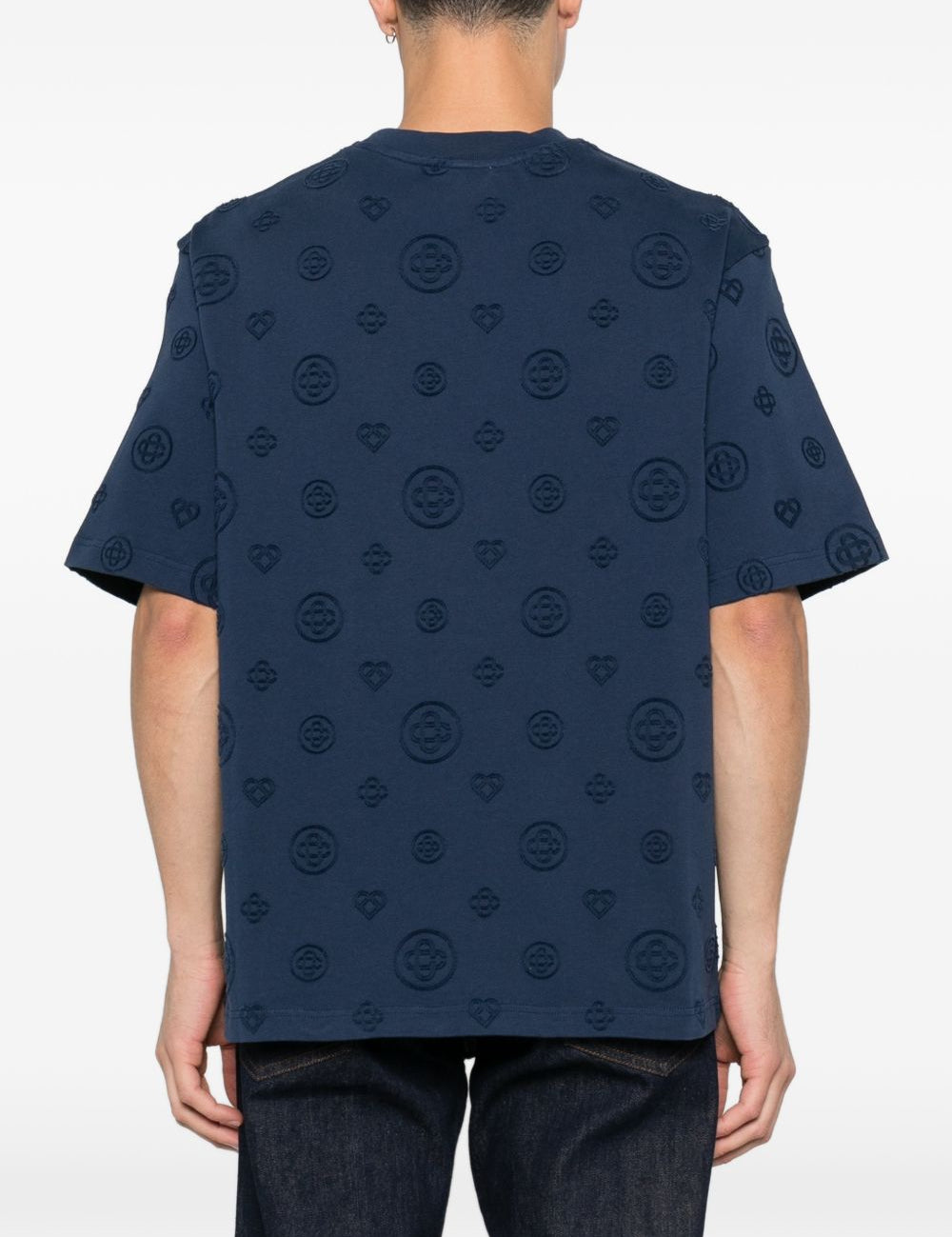 T-shirt con logo in blu Casablanca - uomo 
