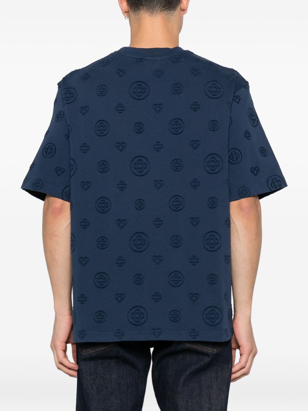 T-shirt con logo in blu Casablanca - uomo 