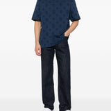 T-shirt con logo in blu Casablanca - uomo 