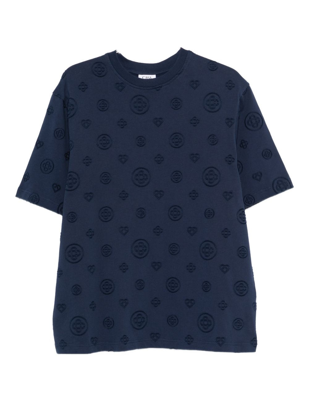 T-shirt con logo in blu Casablanca - uomo 