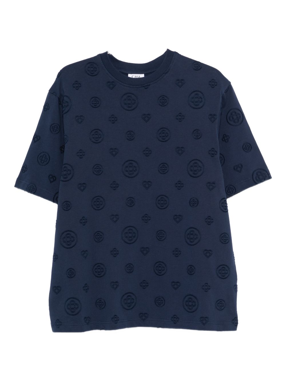 T-shirt con logo in blu Casablanca - uomo 