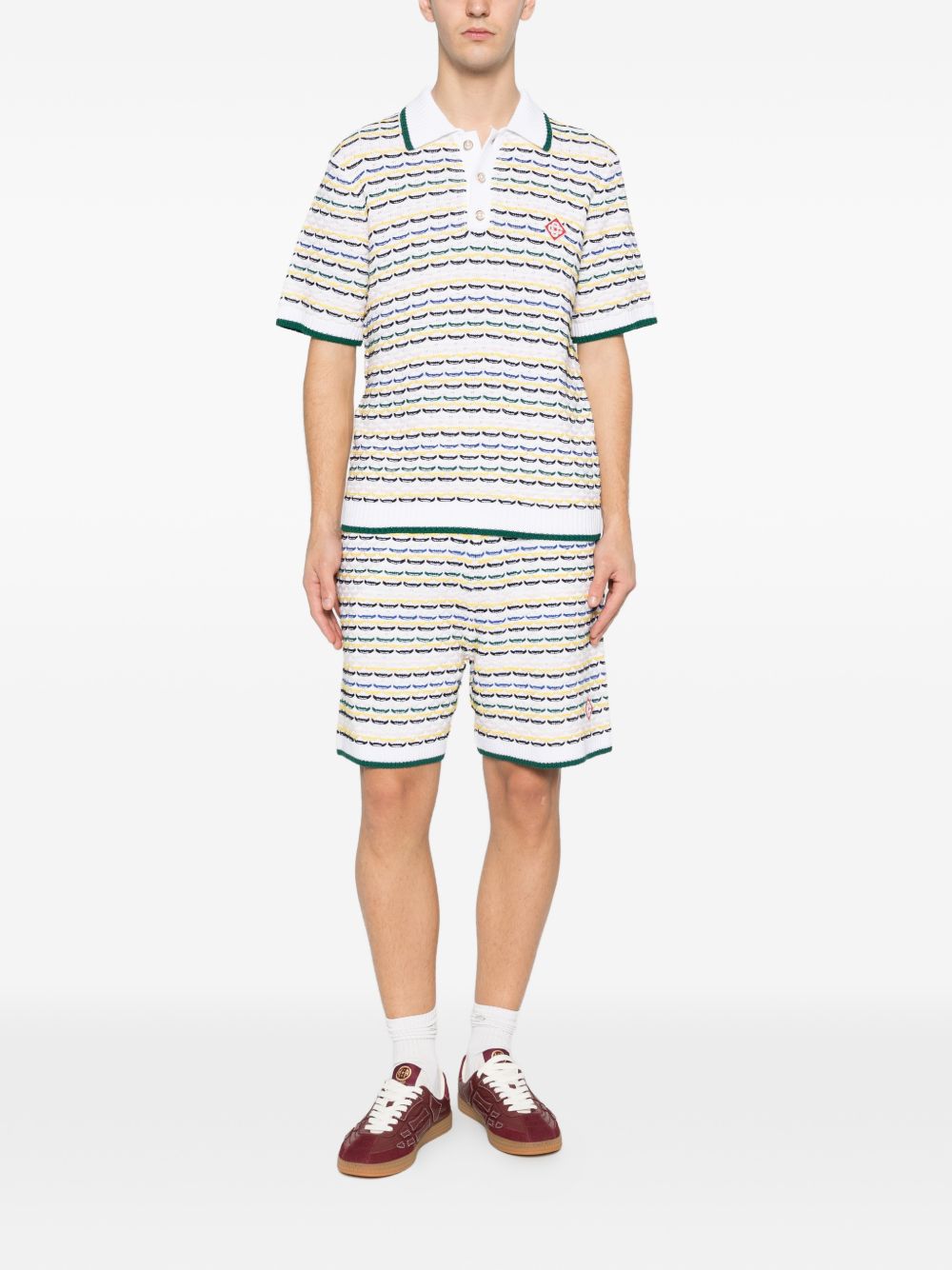 Shorts a fantasia in bianco Casablanca - uomo 