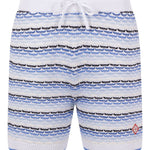 Pantaloncini a righe con logo a rombo in blu Casablanca - uomo 