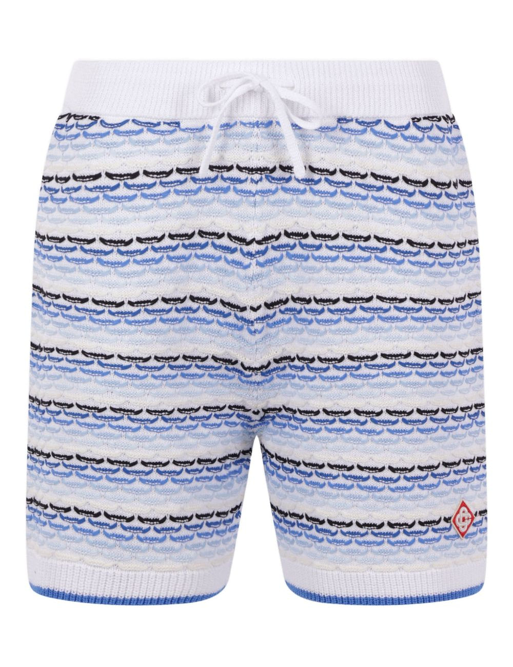 Pantaloncini a righe con logo a rombo in blu Casablanca - uomo 